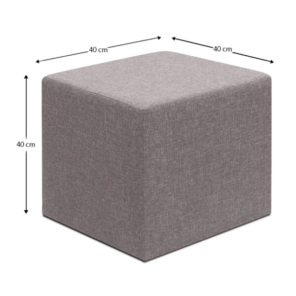 Σκαμπώ Linda Megapap υφασμάτινο χρώμα καφέ 40x40x40εκ.