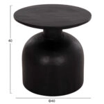 ΒΟΗΘΗΤΙΚΟ ΤΡΑΠΕΖΑΚΙ PUMBE-s HM9892.12 ΞΥΛΟ SUAR--ΜΑΥΡΟ Φ40x40Υεκ