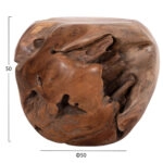 ΒΟΗΘΗΤΙΚΟ ΤΡΑΠΕΖΙ LOGGY HM18295 ΞΥΛΟ TEAK--ΦΥΣΙΚΟ 50x50x50Υεκ.