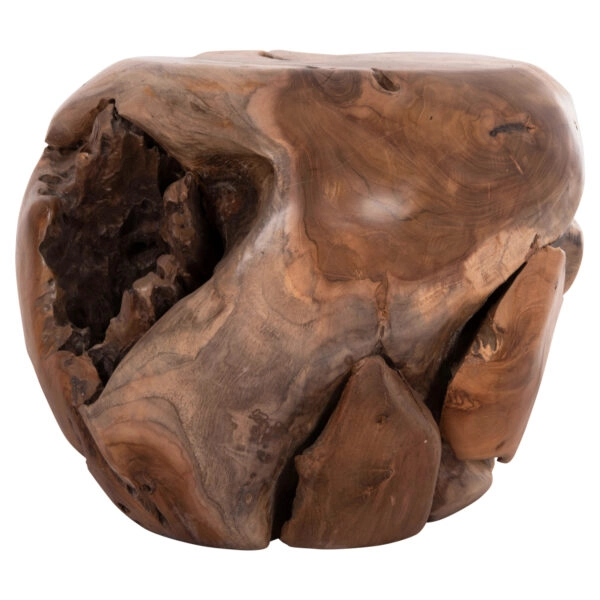 ΒΟΗΘΗΤΙΚΟ ΤΡΑΠΕΖΙ LOGGY HM18295 ΞΥΛΟ TEAK--ΦΥΣΙΚΟ 50x50x50Υεκ.