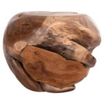 ΒΟΗΘΗΤΙΚΟ ΤΡΑΠΕΖΙ LOGGY HM18295 ΞΥΛΟ TEAK--ΦΥΣΙΚΟ 50x50x50Υεκ.