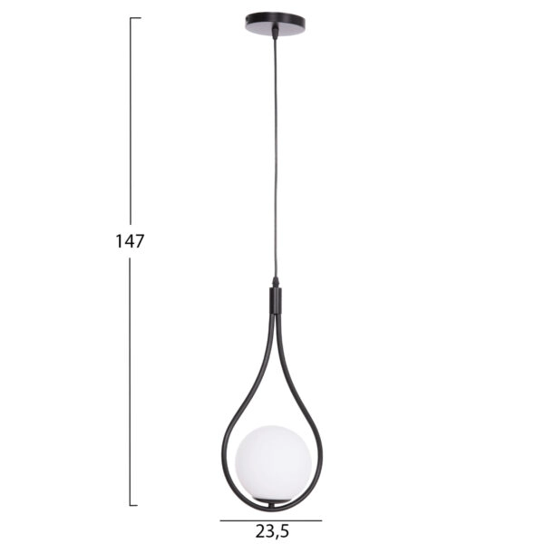 ΦΩΤΙΣΤΙΚΟ ΟΡΟΦΗΣ DROPLET HM7503.11 ΜΕΤΑΛΛΟ ΣΕ ΜΑΥΡΟ-ΛΕΥΚΟΣ ΓΛΟΜΠΟΣ 23,5x12x147Υεκ.