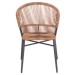 ΚΑΡΕΚΛΑ ΑΛΟΥΜΙΝΙΟΥ LYNN HM6267.01 ΑΝΘΡΑΚΙ ΣΚΕΛΕΤΟΣ-P.E.RATTAN ΦΥΣΙΚΟ 61x55x77Υεκ