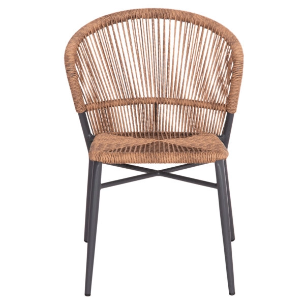 ΚΑΡΕΚΛΑ ΑΛΟΥΜΙΝΙΟΥ LYNN HM6267.01 ΑΝΘΡΑΚΙ ΣΚΕΛΕΤΟΣ-P.E.RATTAN ΦΥΣΙΚΟ 61x55x77Υεκ