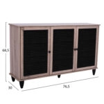 ΠΑΠΟΥΤΣΟΘΗΚΗ-ΝΤΟΥΛΑΠΙ MCKENNA ΞΥΛ. 3ΠΟΡΤΕΣ HM2267.02 SONAMA-ΜΑΥΡΟ 112x30x68,5Υ εκ.