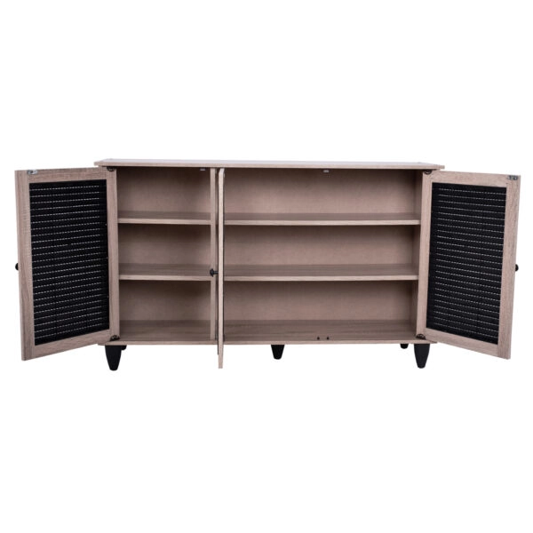 ΠΑΠΟΥΤΣΟΘΗΚΗ-ΝΤΟΥΛΑΠΙ MCKENNA ΞΥΛ. 3ΠΟΡΤΕΣ HM2267.02 SONAMA-ΜΑΥΡΟ 112x30x68,5Υ εκ.