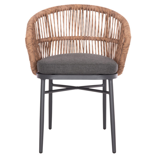 ΠΟΛΥΘΡΟΝΑ ΑΛΟΥΜΙΝΙΟΥ ORIN HM6265.01 ΣΚΟΥΡΟ ΓΚΡΙ- P.E.RATTAN ΣΕ ΦΥΣΙΚΟ 65x56x82Υεκ.