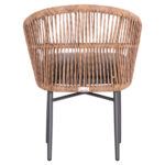 ΠΟΛΥΘΡΟΝΑ ΑΛΟΥΜΙΝΙΟΥ ORIN HM6265.01 ΣΚΟΥΡΟ ΓΚΡΙ- P.E.RATTAN ΣΕ ΦΥΣΙΚΟ 65x56x82Υεκ.