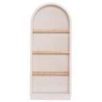 ΡΑΦΙΕΡΑ ΣΕΙΡΑ SANTORINI HM18044 MDF ΥΠΟΛΕΥΚΟ-ΡΑΦΙΑ ΞΥΛΟ ΕΛΑΤΟΥ ΦΥΣΙΚΟ 80x38x188,5Υεκ.