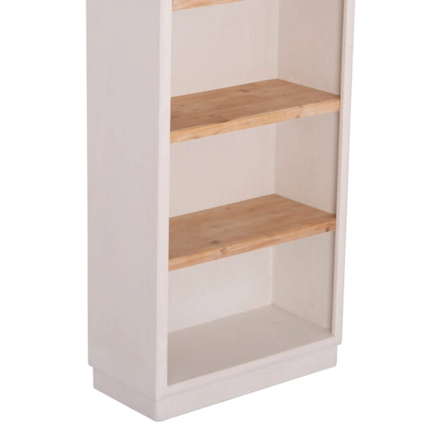 ΡΑΦΙΕΡΑ ΣΕΙΡΑ SANTORINI HM18044 MDF ΥΠΟΛΕΥΚΟ-ΡΑΦΙΑ ΞΥΛΟ ΕΛΑΤΟΥ ΦΥΣΙΚΟ 80x38x188,5Υεκ.