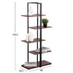 ΡΑΦΙΕΡΑ OMNI HM18074.04 ΜΑΥΡΟΣ ΜΕΤΑΛΛΙΚΟΣ ΣΚΕΛΕΤΟΣ-ΜΕΛΑΜΙΝΗ ΚΑΡΥΔΙ 80x34x151,5Υεκ