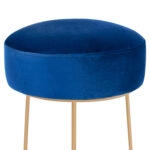 ΣΚΑΜΠΟ KARLO HM8411.08 ΜΠΛΕ ΒΕΛΟΥΔΟ ΜΕ ΧΡΥΣΗ ΒΑΣΗ Φ36x38Υ εκ.