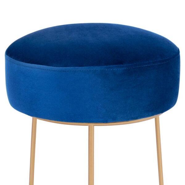 ΣΚΑΜΠΟ KARLO HM8411.08 ΜΠΛΕ ΒΕΛΟΥΔΟ ΜΕ ΧΡΥΣΗ ΒΑΣΗ Φ36x38Υ εκ.