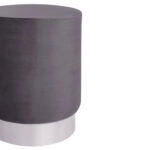 ΣΚΑΜΠΟ LEVY ΓΚΡΙ ΒΕΛΟΥΔΟ ΜΕ ΧΡΥΣΗ ΒΑΣΗ HM8408.01 Φ35x43Υ εκ.