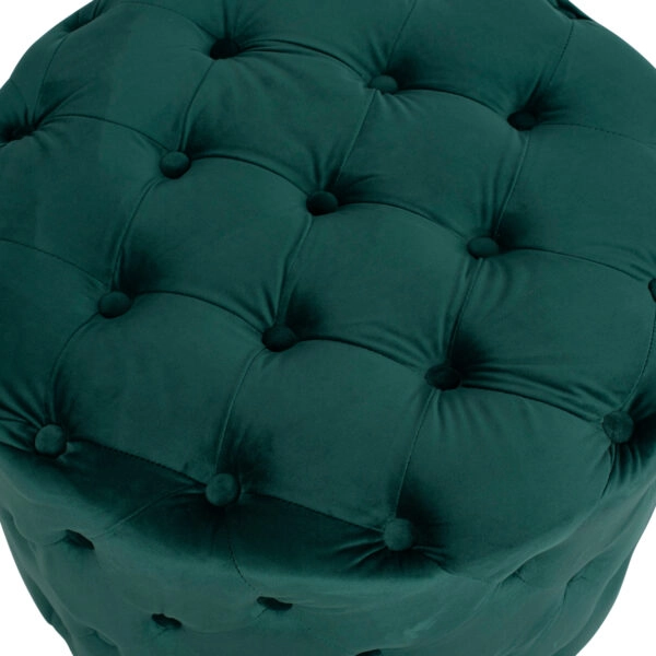 ΣΚΑΜΠΟ KASSIE ΚΥΠΑΡΙΣΣΙ ΒΕΛΟΥΔΟ ΤΥΠΟΥ CHESTERFIELD HM8406.03 Φ60x43Υ εκ.