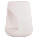 ΣΚΑΜΠΟ ΣΤΡΟΓΓΥΛΟ ΣΕΙΡΑ SANTORINI HM18056 ΠΟΛΥΡΗΤΙΝΗ ΣΕ ΥΠΟΛΕΥΚΟ ΧΡΩΜΑ Φ38x47Yεκ.