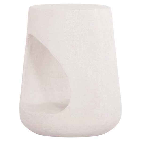 ΣΚΑΜΠΟ ΣΤΡΟΓΓΥΛΟ ΣΕΙΡΑ SANTORINI HM18056 ΠΟΛΥΡΗΤΙΝΗ ΣΕ ΥΠΟΛΕΥΚΟ ΧΡΩΜΑ Φ38x47Yεκ.