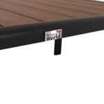 ΤΡΑΠΕΖΑΚΙ ΞΑΠΛΩΣΤΡΑΣ BENTRY HM6276.03 ΑΛΟΥΜΙΝΙΟ ΣΚΟΥΡΟ ΓΚΡΙ--POLYWOOD 100x56x35Υεκ.