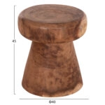 ΤΡΑΠΕΖΙ ΒΟΗΘΗΤΙΚΟ ΣΤΡΟΓΓΥΛΟ CUPRE HM9793.11 ΜΑΣΙΦ ΞΥΛΟ SUAR-ΦΥΣΙΚΟ Φ40x45Υεκ.