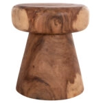 ΤΡΑΠΕΖΙ ΒΟΗΘΗΤΙΚΟ ΣΤΡΟΓΓΥΛΟ CUPRE HM9793.11 ΜΑΣΙΦ ΞΥΛΟ SUAR-ΦΥΣΙΚΟ Φ40x45Υεκ.