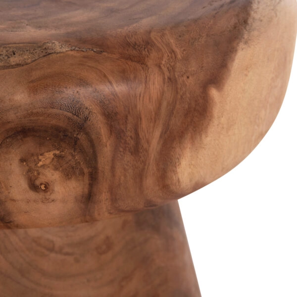 ΤΡΑΠΕΖΙ ΒΟΗΘΗΤΙΚΟ ΣΤΡΟΓΓΥΛΟ CUPRE HM9793.11 ΜΑΣΙΦ ΞΥΛΟ SUAR-ΦΥΣΙΚΟ Φ40x45Υεκ.