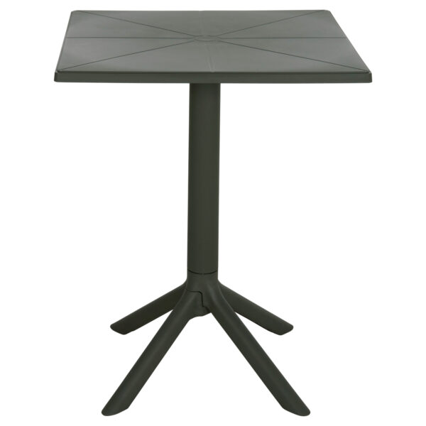 ΤΡΑΠΕΖΙ ΠΟΛΥΠΡΟΠΥΛΕΝΙΟΥ ΤΕΤΡΑΓΩΝΟ TERRIN HM6125.15 DARK OLIVE 60,5x60,5x76,5Υεκ.