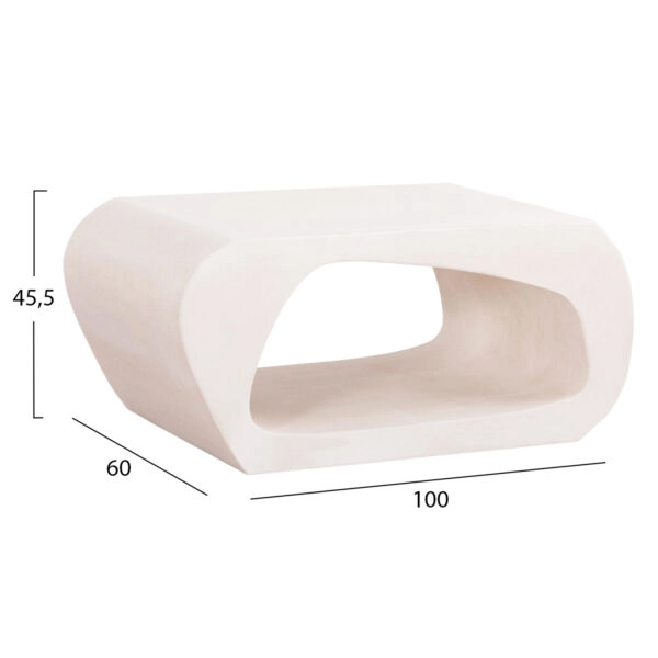 ΤΡΑΠΕΖΙ ΣΑΛΟΝΙΟΥ ΣΕΙΡΑ SANTORINI HM18071 MDF ΣΕ ΥΠΟΛΕΥΚΟ ΧΡΩΜΑ 100x60x45Υεκ.