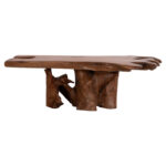 ΤΡΑΠΕΖΙ ΣΑΛΟΝΙΟΥ ANGELICA HM18303 ΞΥΛΟ TEAK--ΣΚΟΥΡΟ ΚΑΦΕ 156x94x49Υεκ.