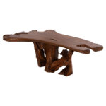 ΤΡΑΠΕΖΙ ΣΑΛΟΝΙΟΥ ANGELICA HM18303 ΞΥΛΟ TEAK--ΣΚΟΥΡΟ ΚΑΦΕ 156x94x49Υεκ.