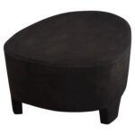ΤΡΑΠΕΖΙ ΣΑΛΟΝΙΟΥ ΟΒΑΛ ΣΕΙΡΑ SANTORINI HM18066 MDF ΣΕ ΜΑΥΡΟ ΧΡΩΜΑ 100x60x33Υεκ.