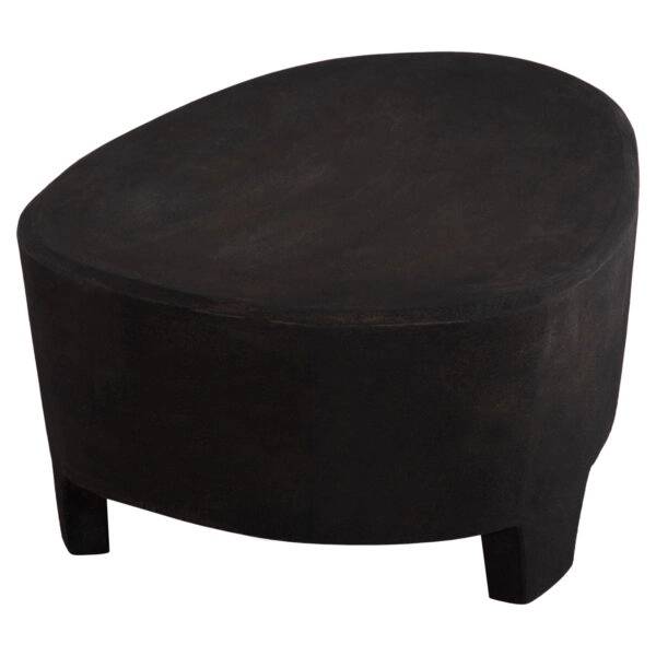 ΤΡΑΠΕΖΙ ΣΑΛΟΝΙΟΥ ΟΒΑΛ ΣΕΙΡΑ SANTORINI HM18066 MDF ΣΕ ΜΑΥΡΟ ΧΡΩΜΑ 100x60x33Υεκ.