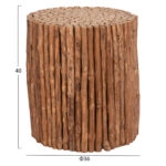 ΤΡΑΠΕΖΙ ΣΑΛΟΝΙΟΥ ΣΤΡΟΓΓΥΛΟ DRIFTER HM4443 DRIFTWOOD ΣΕ ΦΥΣΙΚΟ ΧΡΩΜΑ Φ36x40Υεκ