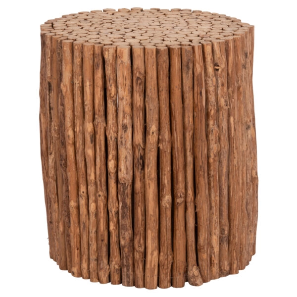 ΤΡΑΠΕΖΙ ΣΑΛΟΝΙΟΥ ΣΤΡΟΓΓΥΛΟ DRIFTER HM4443 DRIFTWOOD ΣΕ ΦΥΣΙΚΟ ΧΡΩΜΑ Φ36x40Υεκ