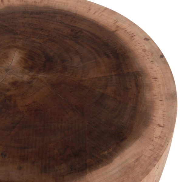 ΤΡΑΠΕΖΙ ΣΑΛΟΝΙΟΥ ΣΤΡΟΓΓΥΛΟ POMPU HM9794.11 ΜΑΣΙΦ ΞΥΛΟ SUAR ΣΕ ΦΥΣΙΚΟ Φ60x35Υεκ.