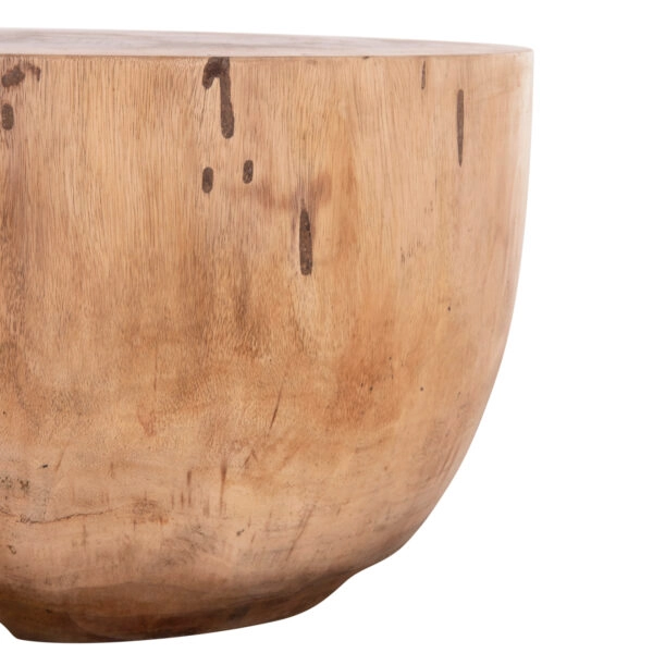 ΤΡΑΠΕΖΙ ΣΑΛΟΝΙΟΥ ΣΤΡΟΓΓΥΛΟ POMPU HM9794.11 ΜΑΣΙΦ ΞΥΛΟ SUAR ΣΕ ΦΥΣΙΚΟ Φ60x35Υεκ.