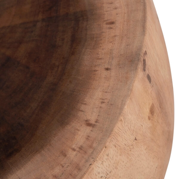 ΤΡΑΠΕΖΙ ΣΑΛΟΝΙΟΥ ΣΤΡΟΓΓΥΛΟ POMPU HM9794.11 ΜΑΣΙΦ ΞΥΛΟ SUAR ΣΕ ΦΥΣΙΚΟ Φ60x35Υεκ.