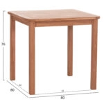 ΤΡΑΠΕΖΙ ΤΕΤΡΑΓΩΝΟ PRESSCOT HM18122 ΞΥΛΟ TEAK--ΦΥΣΙΚΟ 80x80x76Υεκ.