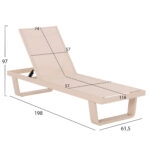 ΞΑΠΛΩΣΤΡΑ ΑΛΟΥΜΙΝΙΟΥ ΜΕ ΥΦΑΣΜΑ TESLIN RICKON HM6292.04 ΣΕ ΚΑΠΟΥΤΣΙΝΟ 198x61,5x97Υεκ.