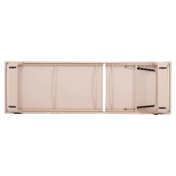 ΞΑΠΛΩΣΤΡΑ ΑΛΟΥΜΙΝΙΟΥ ΜΕ ΥΦΑΣΜΑ TESLIN RICKON HM6292.04 ΣΕ ΚΑΠΟΥΤΣΙΝΟ 198x61,5x97Υεκ.