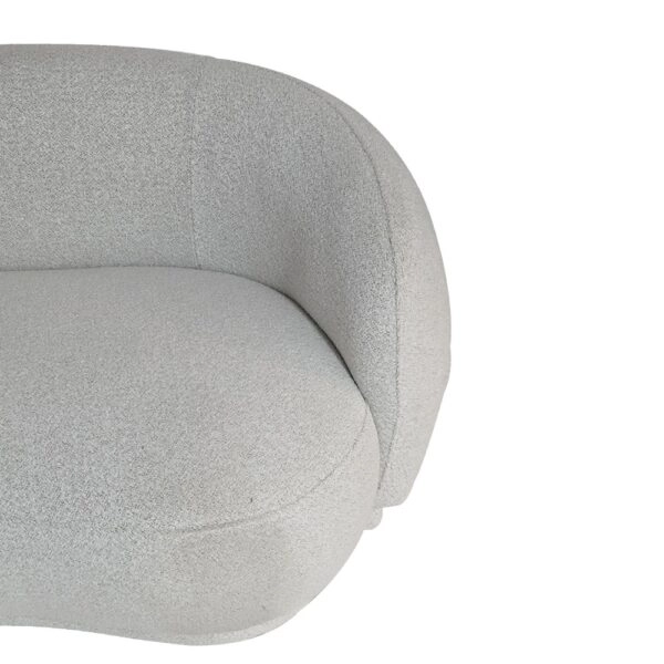 Artekko Cloud Μπεζ Υφασμάτινος Μπουκλέ Τριθέσιος Καναπές (191x93x73)cm