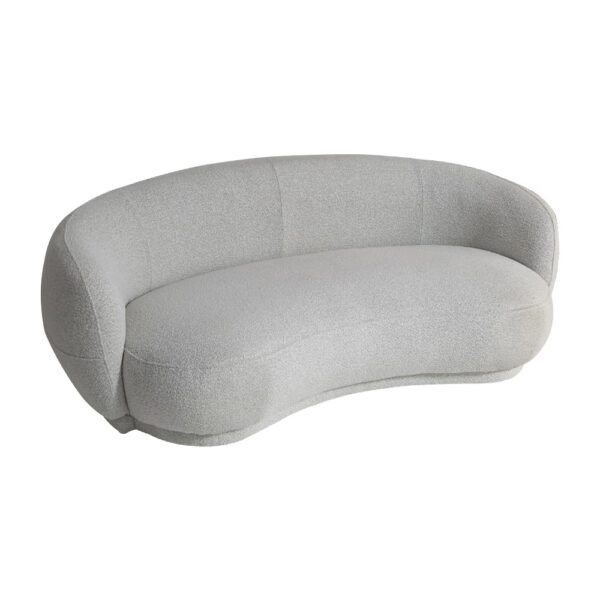 Artekko Cloud Μπεζ Υφασμάτινος Μπουκλέ Τριθέσιος Καναπές (191x93x73)cm