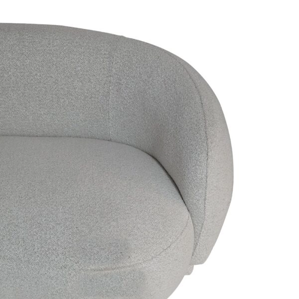 Artekko Cloud Υφασμάτινος Μπουκλέ Τριθέσιος Καναπές σε Λευκό του Πάγου (191x93x73)cm