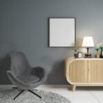 Artekko Cloud Γκρι Υφασμάτινη Περιστρεφόμενη Πολυθρόνα με Μαύρα Μεταλλικά Πόδια (87x77x73)cm