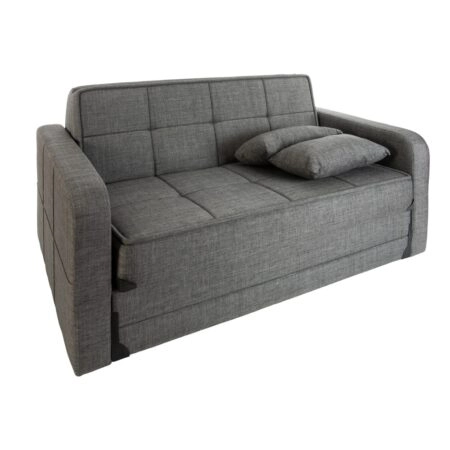 Artekko Studio Lucy Γκρι Υφασμάτινος Διθέσιος Καναπές με Μηχανισμό για Κρεβάτι και Αποθηκευτικό Χώρο (170x110x90)cm Κρεβάτι (144x190x45)cm