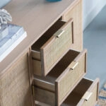 Artekko Cons Μπουφές MDF Ψάθα Φυσική Απόχρωση (119x40x81)cm