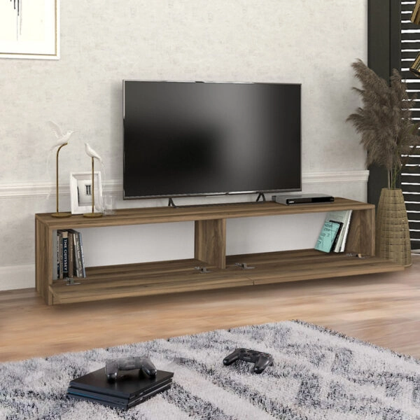 Έπιπλο τηλεόρασης Ahenk Megapap χρώμα καρυδί 160x31,3x32,9εκ.