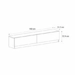 Έπιπλο τηλεόρασης Ahenk Megapap χρώμα καρυδί 160x31,3x32,9εκ.