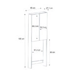 Έπιπλο πλυντηρίου Romme Megapap χρώμα sepet oak 65x27,1x180εκ.