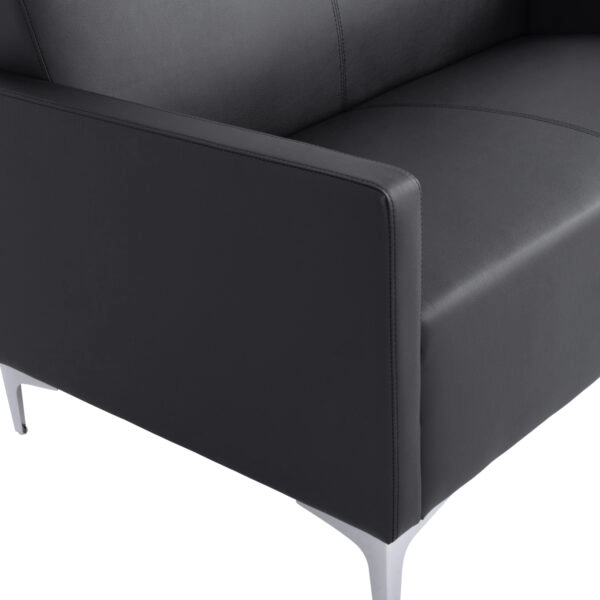 ΚΑΝΑΠΕΣ 2ΘΕΣΙΟΣ NELLIE HM3159.21 ΜΕ ΜΑΥΡΟ PU 113x71x71Υ εκ.