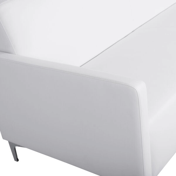 ΚΑΝΑΠΕΣ 3ΘΕΣΙΟΣ NELLIE HM3159.32 ΜΕ ΛΕΥΚΟ PU 163x71x71Υ εκ.